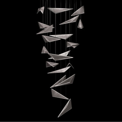 Fine Art Handcrafted Lighting Volo 8 Light 36" Wide x 52" Tall LED Abstract Multi Light Pendant