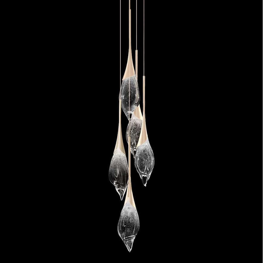 Fine Art Handcrafted Lighting Mayu 13" Wide LED Multi Light Pendant