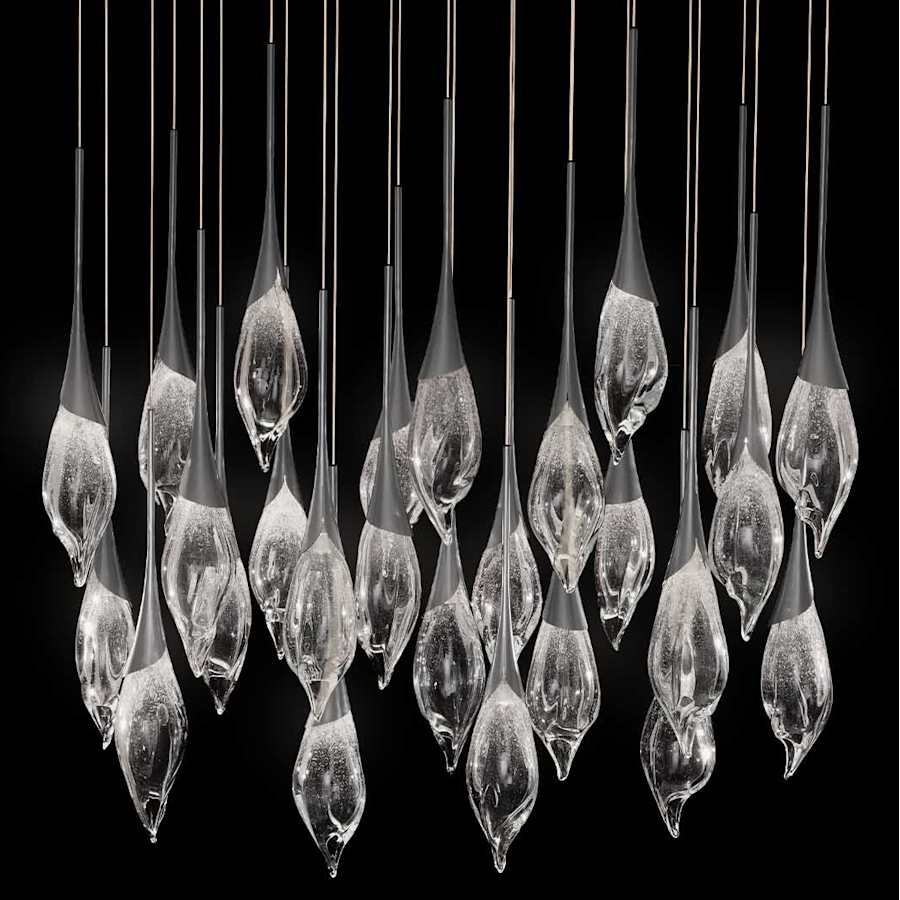 Fine Art Handcrafted Lighting Mayu 54" Wide LED 26 Light Linear Pendant