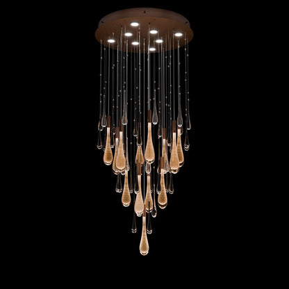 Fine Art Handcrafted Lighting Rain 21 Light 32" Wide LED Suspension Multi Light Pendant