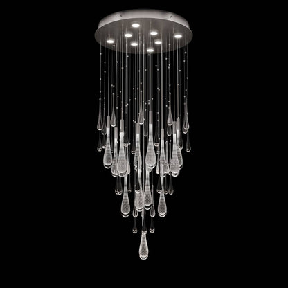 Fine Art Handcrafted Lighting Rain 21 Light 32" Wide LED Suspension Multi Light Pendant