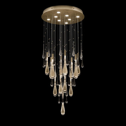 Fine Art Handcrafted Lighting Rain 21 Light 32" Wide LED Suspension Multi Light Pendant