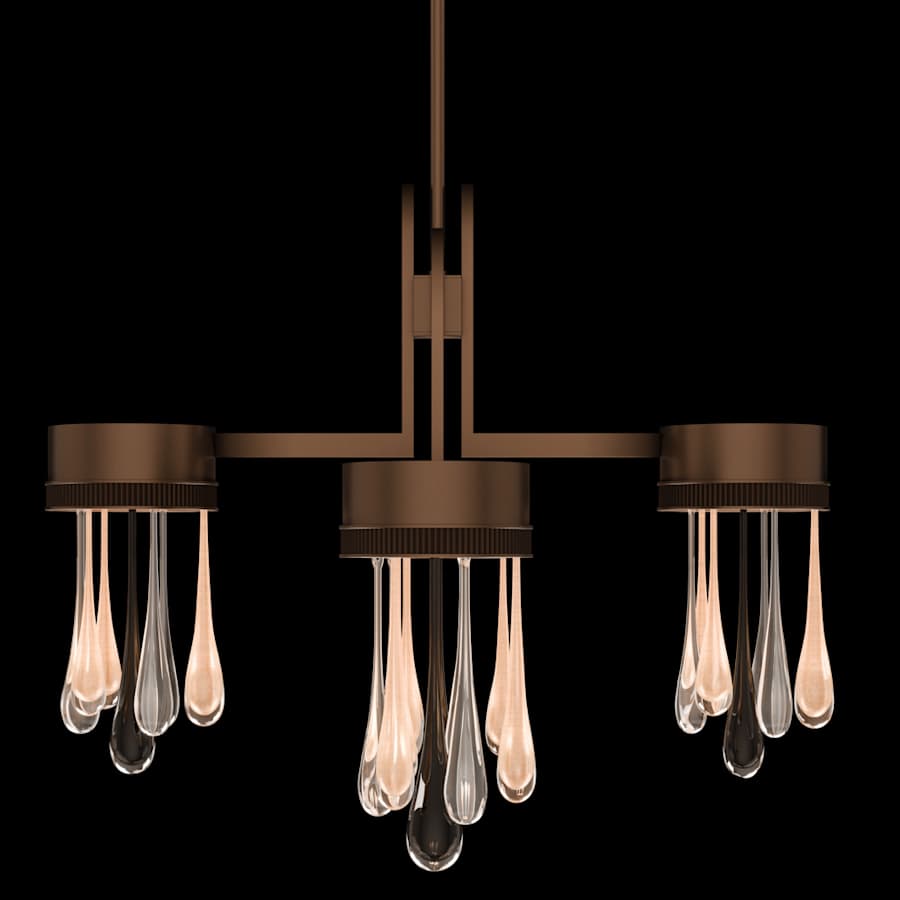 Fine Art Handcrafted Lighting Rain 33" Wide LED Multi Light Pendant