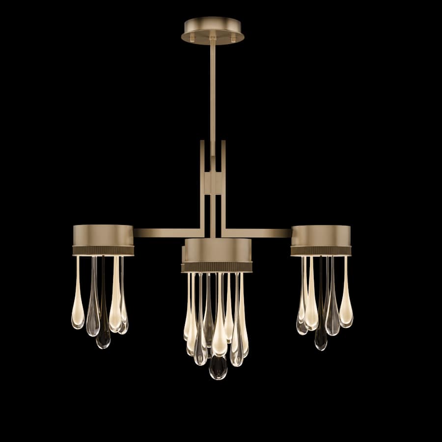 Fine Art Handcrafted Lighting Rain 33" Wide LED Multi Light Pendant