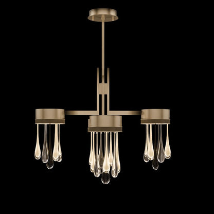 Fine Art Handcrafted Lighting Rain 33" Wide LED Multi Light Pendant