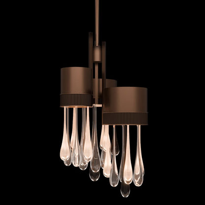 Fine Art Handcrafted Lighting Rain 17" Wide LED Multi Light Pendant
