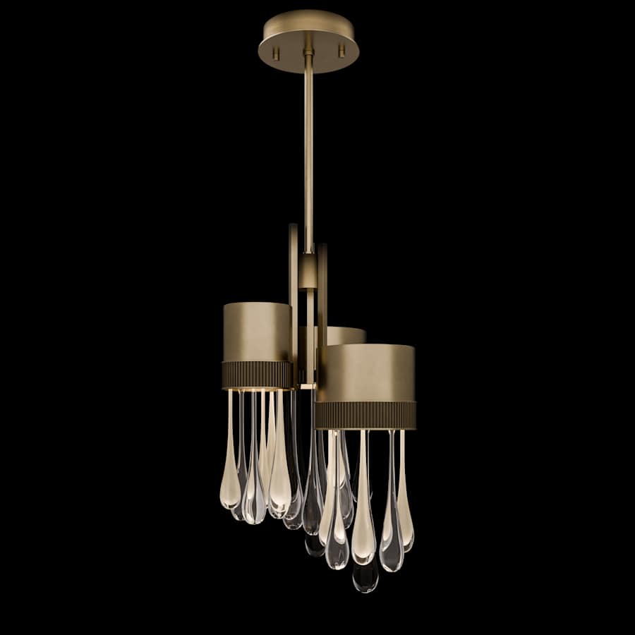 Fine Art Handcrafted Lighting Rain 17" Wide LED Multi Light Pendant