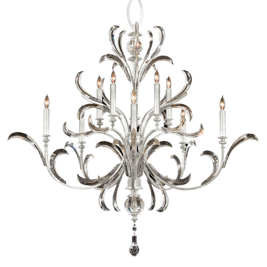 Fine Art Handcrafted Lighting Beveled Arcs 10 Light 56" Wide Crystal Chandelier
