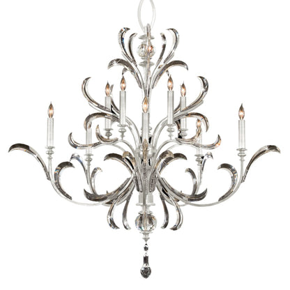 Fine Art Handcrafted Lighting Beveled Arcs 10 Light 56" Wide Crystal Chandelier