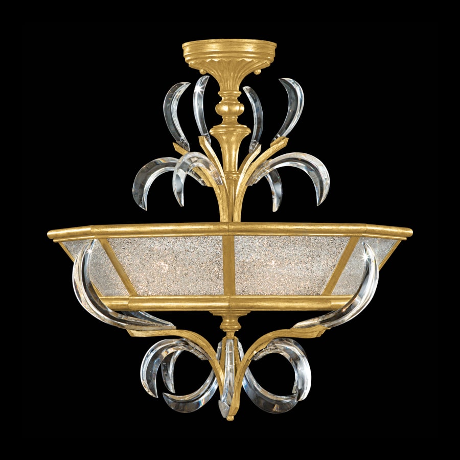 Fine Art Handcrafted Lighting Beveled Arcs 3 Light 26" Wide Semi-Flush Ceiling Fixture