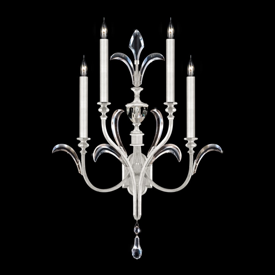 Fine Art Handcrafted Lighting Beveled Arcs 4 Light 36" Tall Wall Sconce