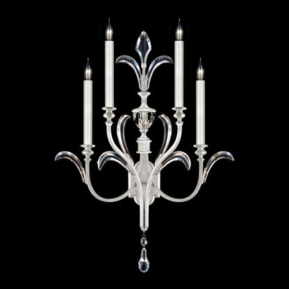 Fine Art Handcrafted Lighting Beveled Arcs 4 Light 36" Tall Wall Sconce