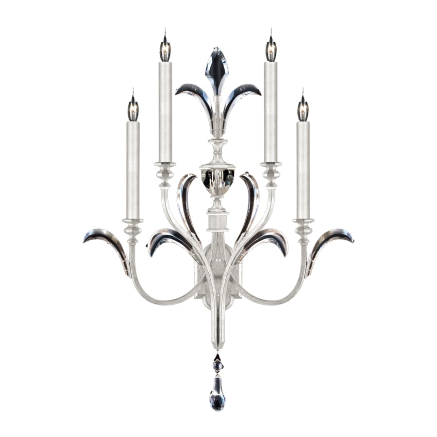 Fine Art Handcrafted Lighting Beveled Arcs 4 Light 36" Tall Wall Sconce