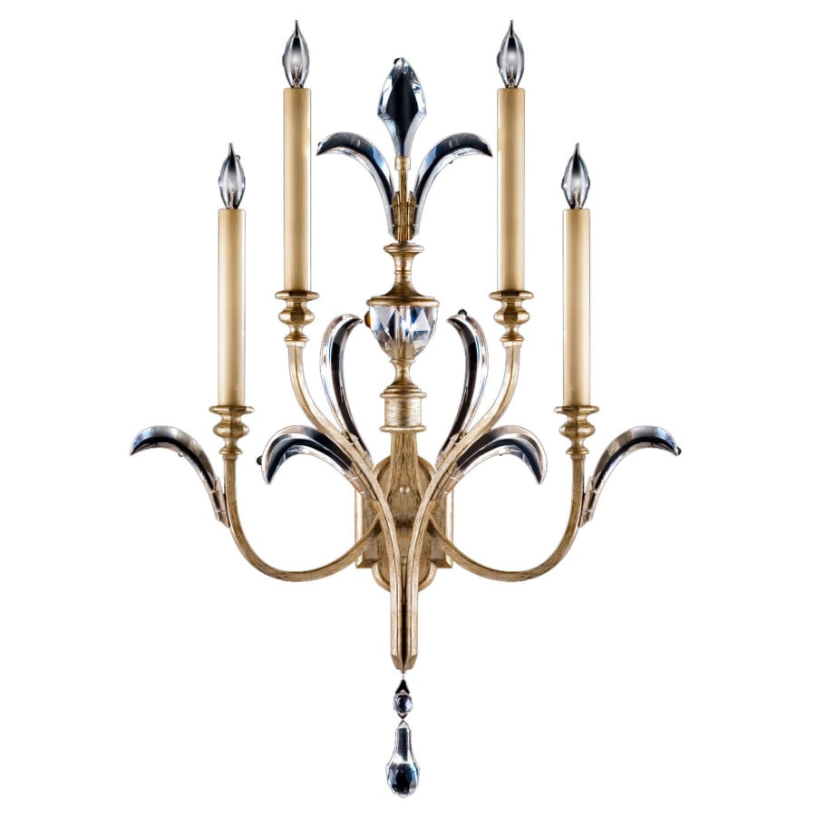 Fine Art Handcrafted Lighting Beveled Arcs Four-Light Beveled Crystal Wall Sconce