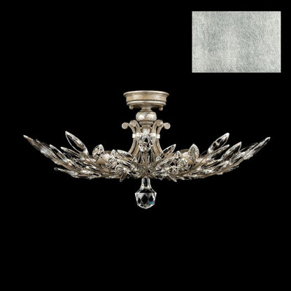 Fine Art Handcrafted Lighting Crystal Laurel 5 Light 28" Wide Semi-Flush Bowl Ceiling Fixture