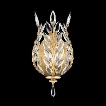 Fine Art Handcrafted Lighting Crystal Laurel 17" Tall Wall Sconce