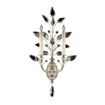 Fine Art Handcrafted Lighting Crystal Laurel 2 Light 28" Tall Wall Sconce