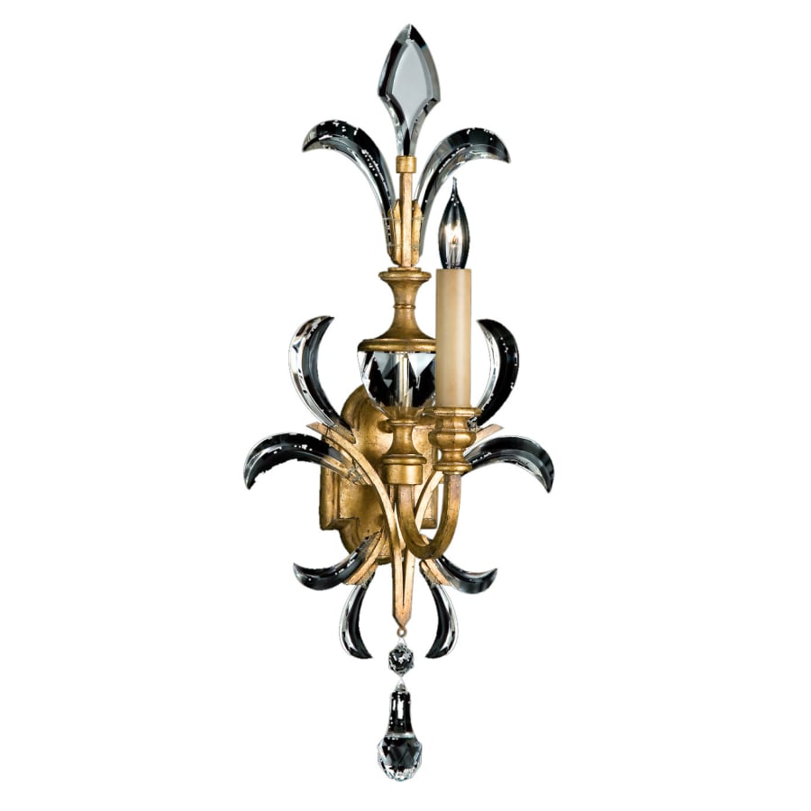 Fine Art Handcrafted Lighting Beveled Arcs Gold Single-Light Beveled Crystal Wall Sconce
