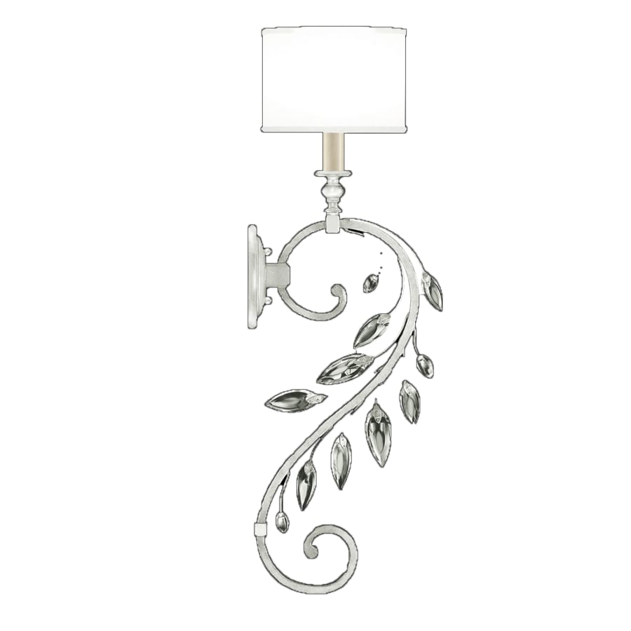 Fine Art Handcrafted Lighting Crystal Laurel 32" Tall Wall Sconce