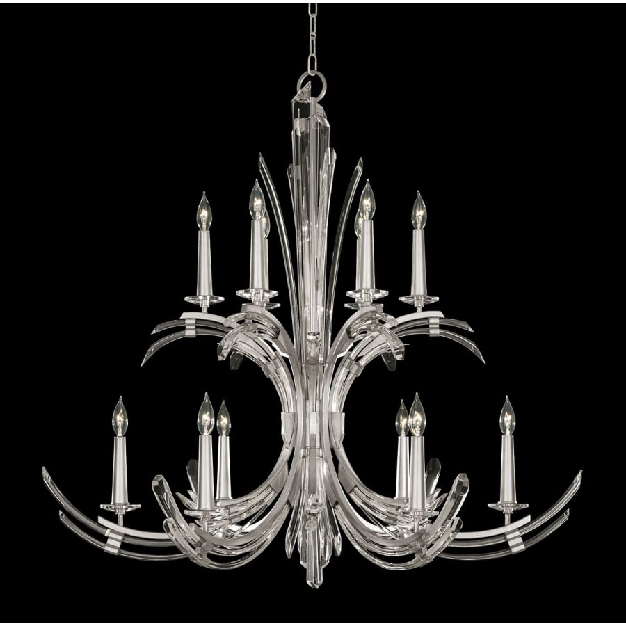 Fine Art Handcrafted Lighting Trevi 12 Light 42" Wide Crystal Abstract Chandelier