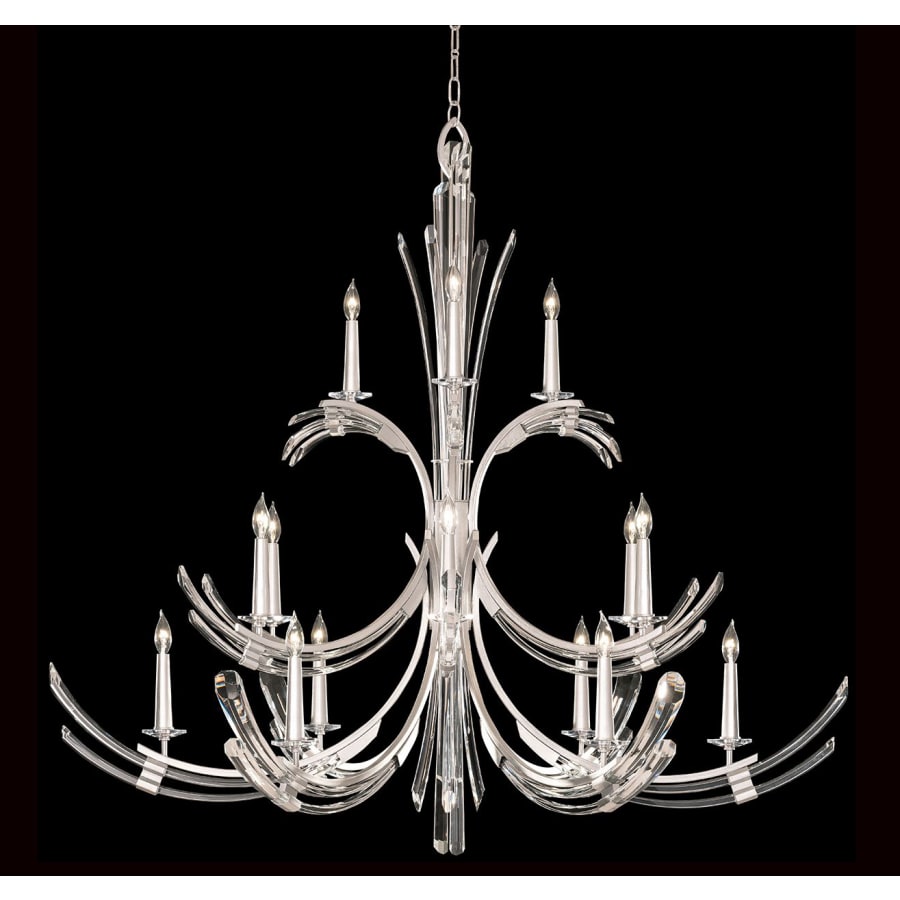 Fine Art Handcrafted Lighting Trevi 15 Light 56" Wide Crystal Abstract Chandelier