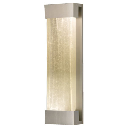 Fine Art Handcrafted Lighting Crystal Bakehouse 7x24 Two-Light Wall Sconce with Rectangular Crystal Spires Fused Glass Panel