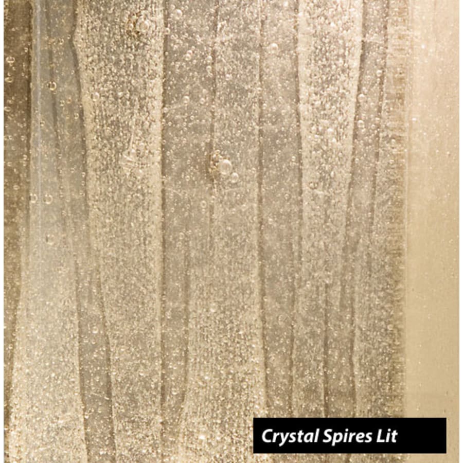 Fine Art Handcrafted Lighting Crystal Bakehouse 7x24 Two-Light Wall Sconce with Rectangular Crystal Spires Fused Glass Panel
