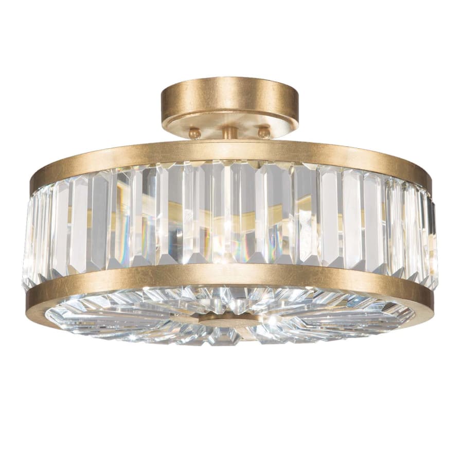 Fine Art Handcrafted Lighting Crystal Enchantment 3 Light 16" Wide Semi Flush Ceiling Fixture