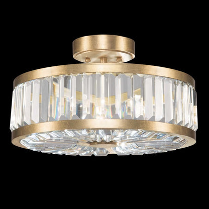 Fine Art Handcrafted Lighting Crystal Enchantment 3 Light 16" Wide Semi Flush Ceiling Fixture