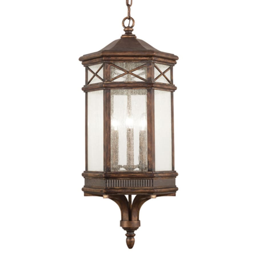 Fine Art Handcrafted Lighting 3 Light Outdoor Pendant from the Holland Park Collection