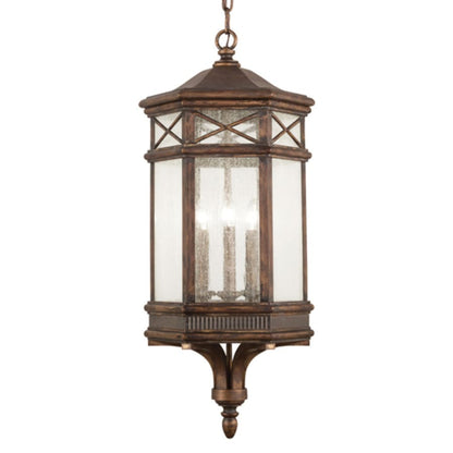 Fine Art Handcrafted Lighting 3 Light Outdoor Pendant from the Holland Park Collection