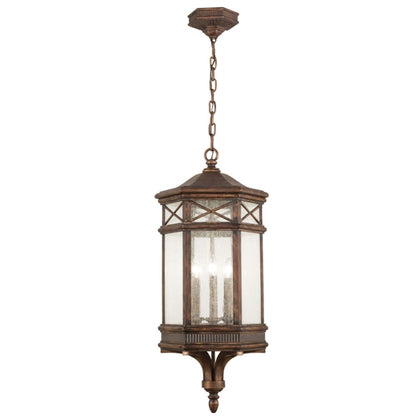 Fine Art Handcrafted Lighting 3 Light Outdoor Pendant from the Holland Park Collection