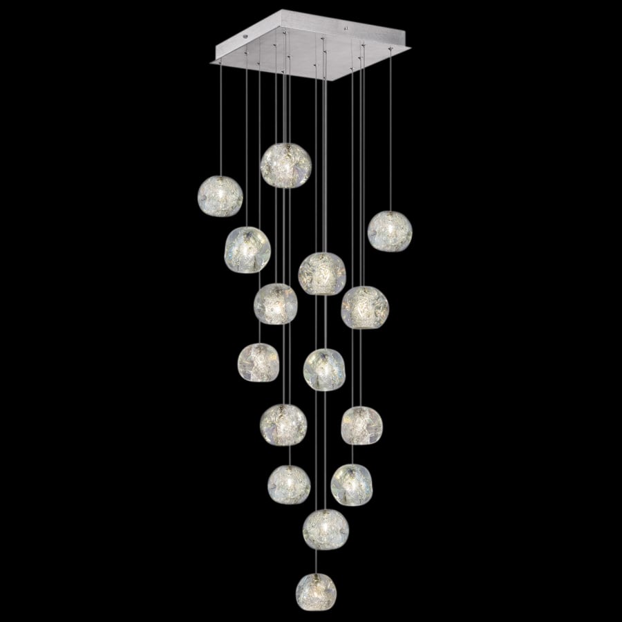 Fine Art Handcrafted Lighting Natural Inspirations 15 Light 19" Wide LED Crystal Multi Light Pendant