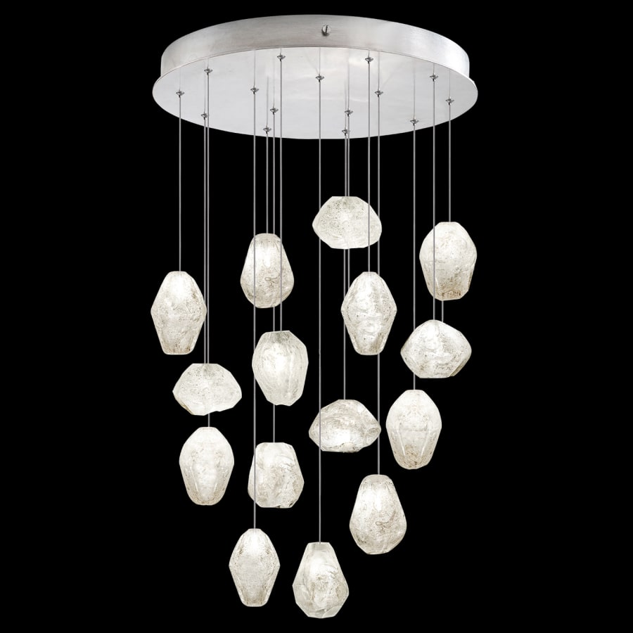 Fine Art Handcrafted Lighting Natural Inspirations 15 Light 21" Wide LED Crystal Multi Light Pendant
