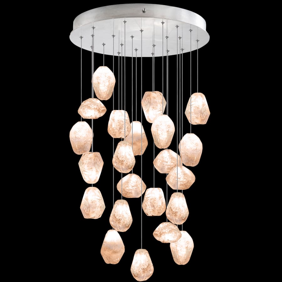Fine Art Handcrafted Lighting Natural Inspirations 22 Light 24" Wide LED Crystal Multi Light Pendant