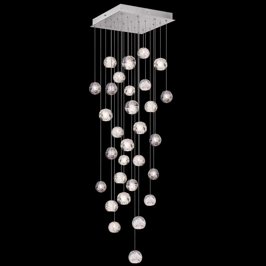 Fine Art Handcrafted Lighting Natural Inspirations 30 Light 30" Wide LED Crystal Multi Light Pendant