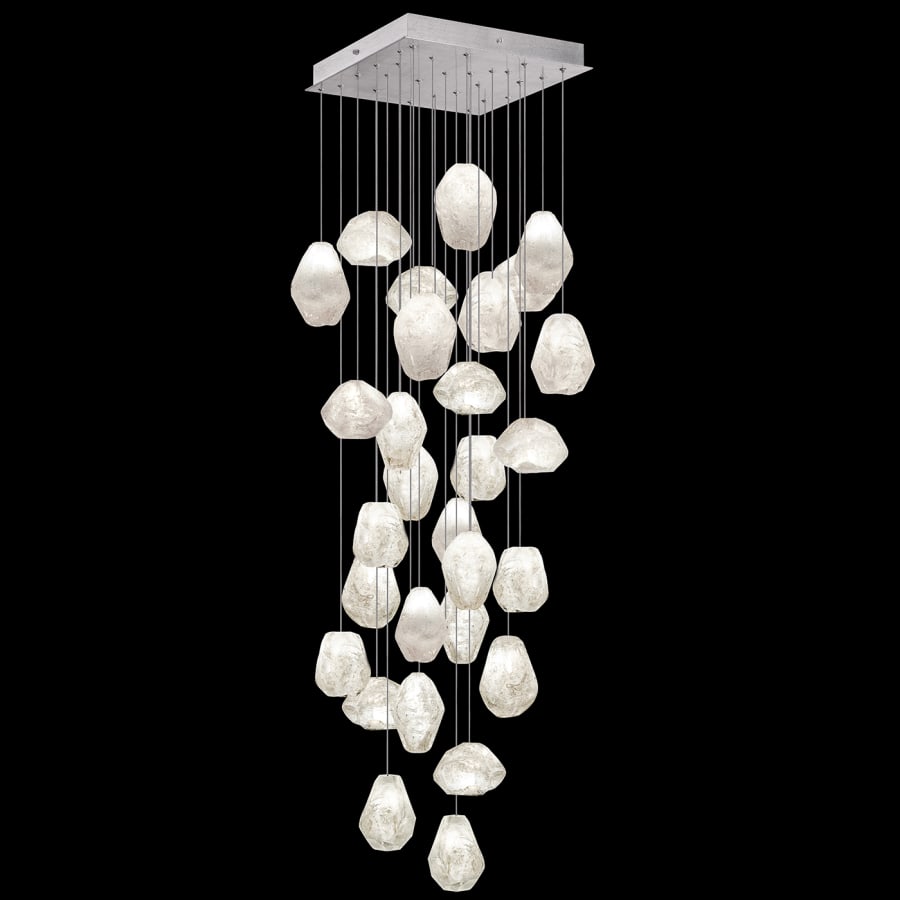 Fine Art Handcrafted Lighting Natural Inspirations 30 Light 30" Wide LED Crystal Multi Light Pendant