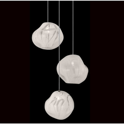 Fine Art Handcrafted Lighting Vesta 3 Light 9" Wide LED Abstract Multi Light Pendant