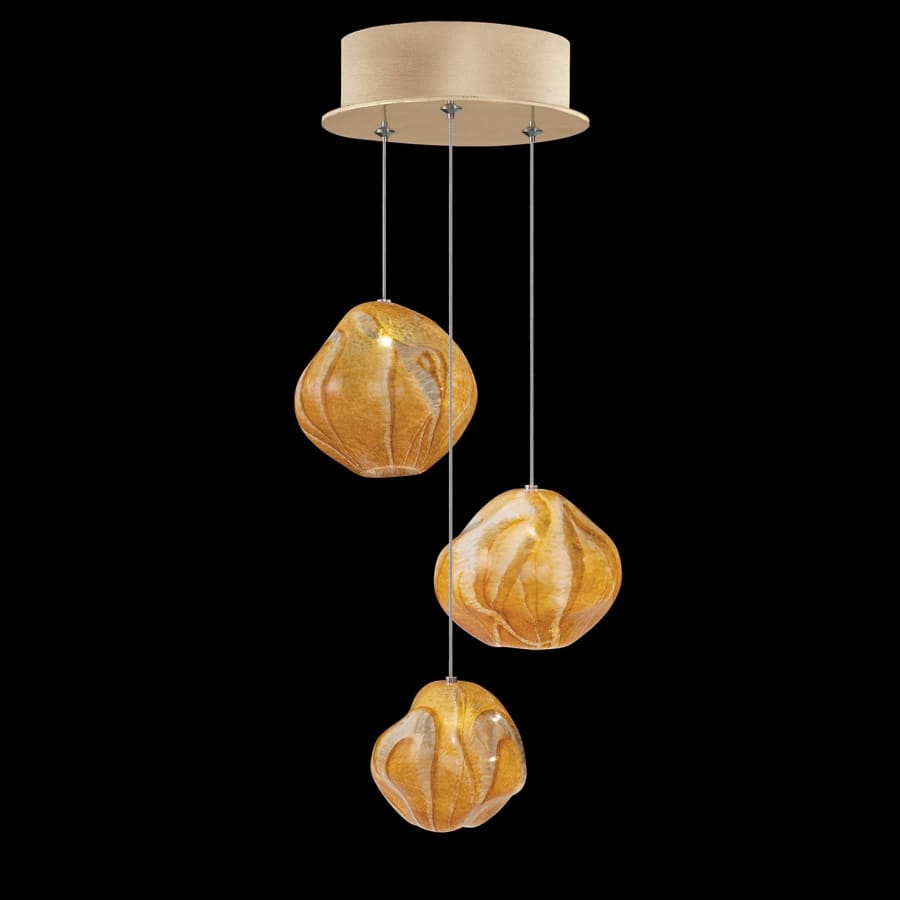 Fine Art Handcrafted Lighting Vesta 3 Light 9" Wide LED Abstract Multi Light Pendant