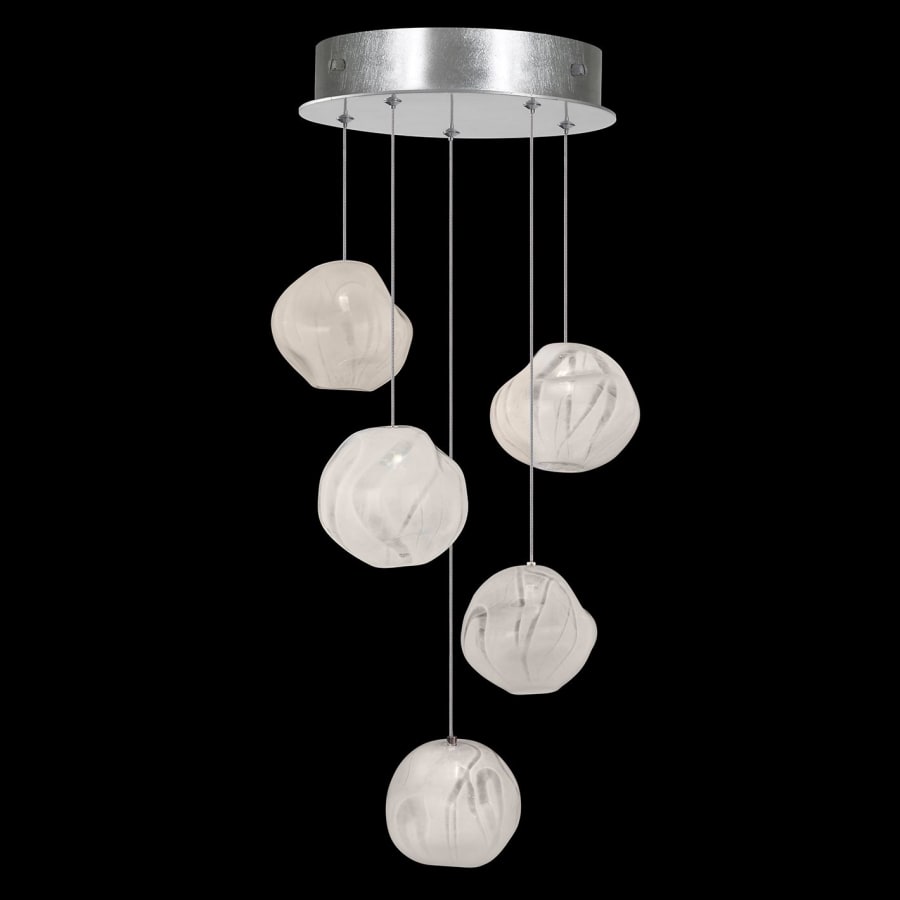 Fine Art Handcrafted Lighting Vesta 5 Light 12" Wide LED Abstract Multi Light Pendant