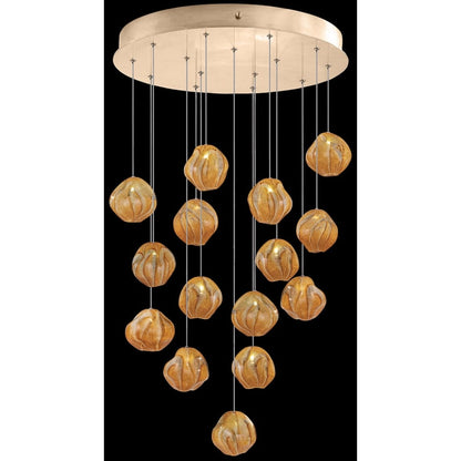 Fine Art Handcrafted Lighting Vesta 15 Light 21" Wide LED Abstract Multi Light Pendant