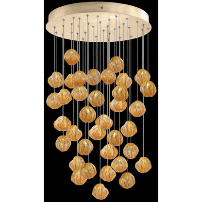Fine Art Handcrafted Lighting Vesta 36 Light 34" Wide LED Abstract Multi Light Pendant
