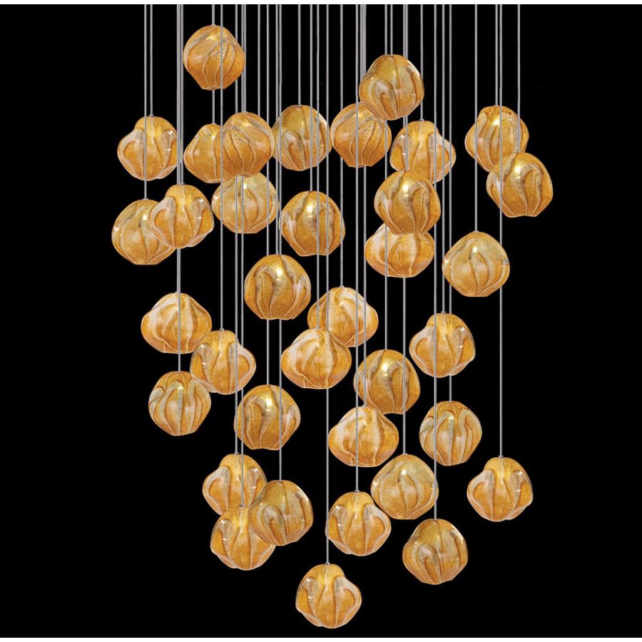 Fine Art Handcrafted Lighting Vesta 36 Light 34" Wide LED Abstract Multi Light Pendant