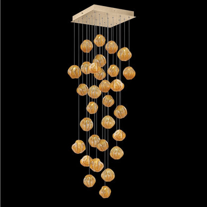 Fine Art Handcrafted Lighting Vesta 30 Light 30" Wide LED Abstract Multi Light Pendant