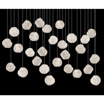 Fine Art Handcrafted Lighting Vesta 28 Light 54" Wide LED Abstract Multi Light Pendant