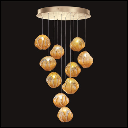 Fine Art Handcrafted Lighting Vesta 10 Light 22" Wide LED Abstract Multi Light Pendant