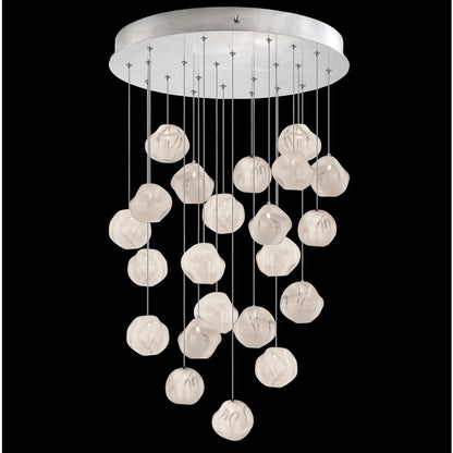Fine Art Handcrafted Lighting Vesta 22 Light 24" Wide LED Abstract Multi Light Pendant