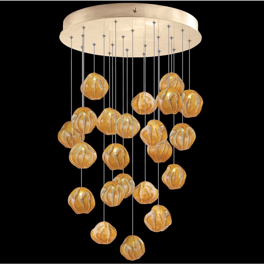 Fine Art Handcrafted Lighting Vesta 22 Light 24" Wide LED Abstract Multi Light Pendant