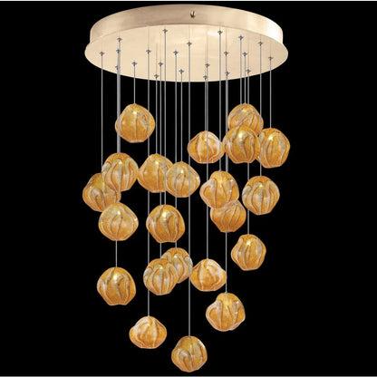 Fine Art Handcrafted Lighting Vesta 22 Light 24" Wide LED Abstract Multi Light Pendant