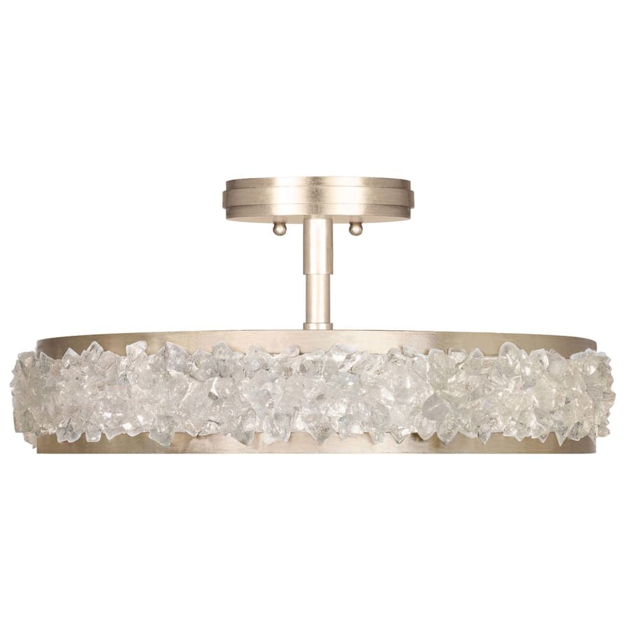 Fine Art Handcrafted Lighting Arctic Halo 3 Light 23" Wide Semi Flush Drum Ceiling Fixture